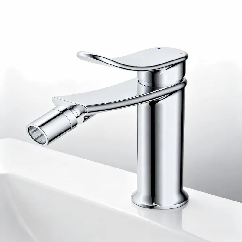 Rubinetto per lavabo girevole in ottone cromato