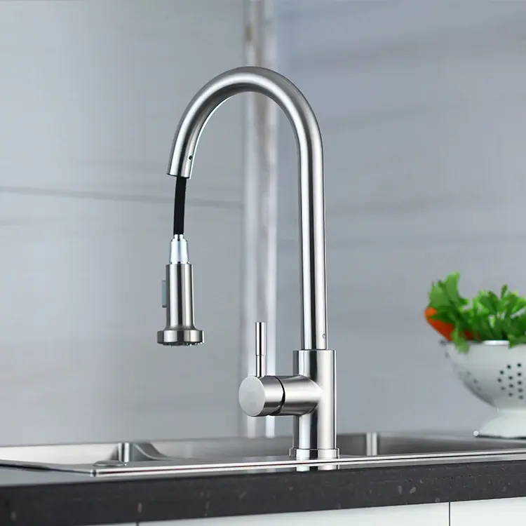 Stainless Steel Pull Out Kitchen Taps Faucet