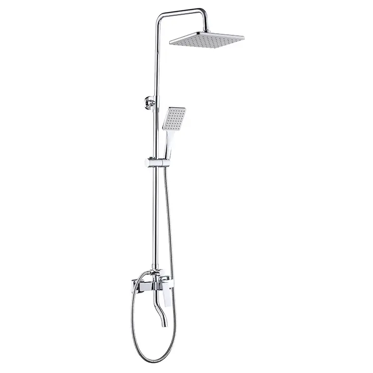 Set di doccia in ottone quadrata